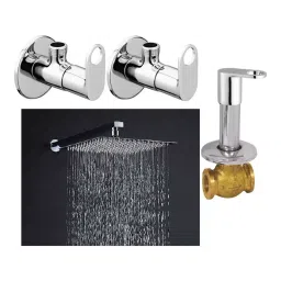 Fastgear Faucet Set with Shower Stainless Steel Chrome Finish Silver, FG2662 ( Pack of 4)-image-94