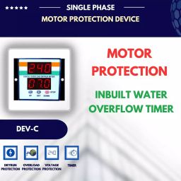 Vukar Motor Protection Device with Water Overflow Stop Timer for Pump Motor Starter with Contactor Panel image 3