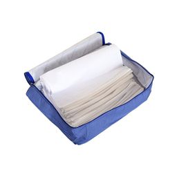 Kuber Industries Blue & Red Printed Saree Organiser image 3