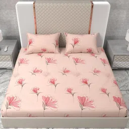 Wings Star Multi Floral Cotton King Bedsheets-picture-22