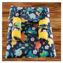 Mittenbooty Baby Bedding Set with Pillow & Bolsters Dinosaur Print - Navy Blue-picture-14