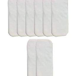Chinmay Kids Baby Insert Pads Reusable Soft 5 Layers Inserts For Baby Cloth Diaper High Absorbing Washable Liners Set Of 8 - White-17