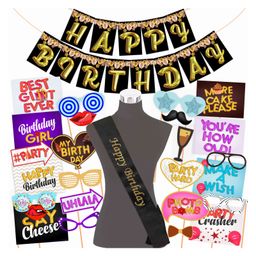 Wobbox Happy Birthday Props Birthday Banner & Sash Happy Birthday Decoration Items Multicolor -Pack Of 28-image-77