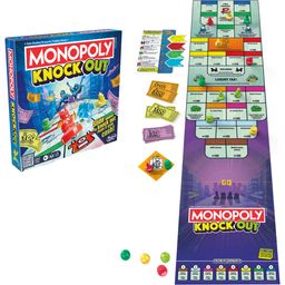 MONOPOLY Knockout Board Game 19 Pieces - Multicolor-22