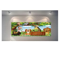 Decor Mantra Jungle Theme Flex for Theme Birthday Background Backdrop Banner Decoration Items - Multi Color - Pack of 1-image-72