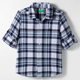 UCB 100% Cotton Woven Full Sleeves Checks Shirt - Multicolour-picture-24