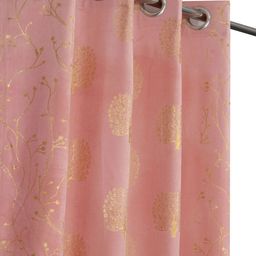 Aura Pink & Gold-Toned 2 Pieces Ethnic Motifs Printed Velvet Long Door Curtain-picture-23