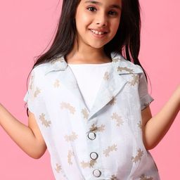 V-Mart Girls Floral Printed Cotton Top-image-98