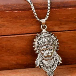 PASU FASHION Unisex Stainless Steel Silver-Plated Contemporary Shaped Pendant With Chain-53