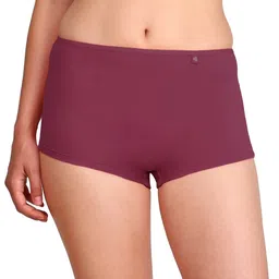 Jockey Women Burgundy Low-Rise Boy Shorts SS04-0105-13