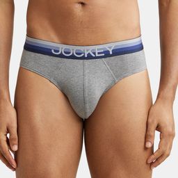 Jockey Men Grey Melange Solid Basic Briefs US07-0105-picture-17