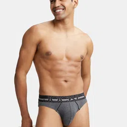 Jockey Men Charcoal Grey Solid Basic Briefs US17-0105-picture-11