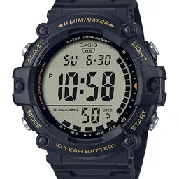 CASIO Men Round Dial Water Resistant Digital Watch-5