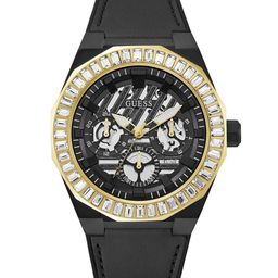 GUESS Men Skeleton Dial & Leather Straps Analogue Watch GW0567G1-15