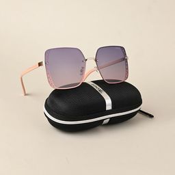 IDOR Unisex Square Sunglasses with Polarised and UV Protected Lens IDOR-3075-PNK-8
