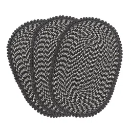 Kuber Industries Grey & White 3 Pieces Printed Cotton Doormats-20