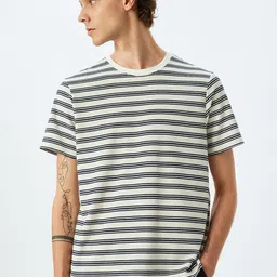 Koton Men Striped Round Neck T-shirt-image-77