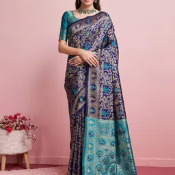 Shreyansh creation Ethnic Motifs Woven Design Zari Banarasi Saree-picture-2