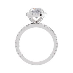 Sparkles 14KT Lab Grown 2.6 Ct Oval Shape Halo Diamond Ring - 2.24g-picture-27