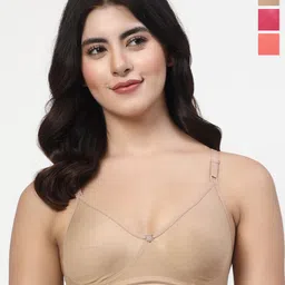 LILY Wnysor Pack Of 3 Full Coverage Non Padded Seamless T-shirt Bra-picture-27