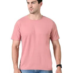 OWL MINK Men Round Neck Solid T-shirt-image-91