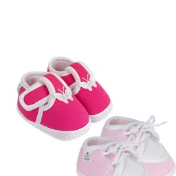 NESKA MODA 3 To 12 Months Infant Booty Combo 2 Pair Baby Skin Friendly Cotton Butterfly Booties-image-20
