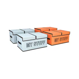 Aura Orange & Grey 4 Pieces Drawer Organisers-9
