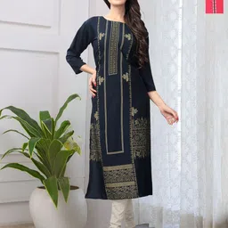 Anouk Rustic Women Pack of 2 Ethnic Motifs Printed Festive Straight Kurtas-image-91