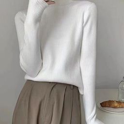 StyleCast Women Ribbed Turtle Neck Cotton Long Sleeves Pullover-picture-24