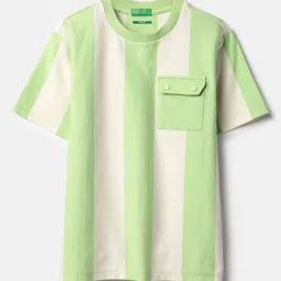 United Colors of Benetton Boys Striped Round Neck Pure Cotton Relaxed Fit T-shirt-picture-21