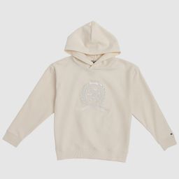 Tommy Hilfiger Boys Brand Logo Embroidered Applique Relaxed Fit Hooded Sweatshirt-image-97
