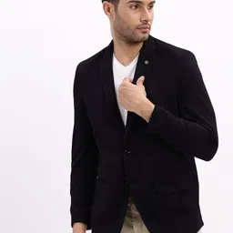 SHOWOFF Cotton Slim Fit Single-Breasted Blazer-54