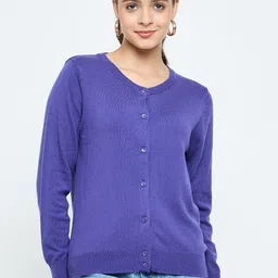 CREATIVE LINE Women Solid Woollen Cardigan-image-96