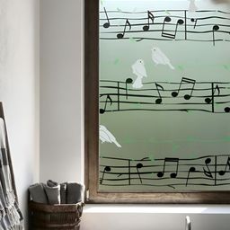 Jaamso Royals Green & White PrintedWaterproof Heat Resistant Self Adhesive Window Film-image-93