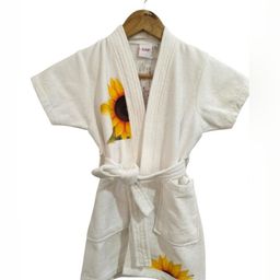 GAB Kids Printed Pure Cotton Shawl Neck Bath Robe With Belt-image-85
