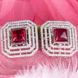 KAYRAH Stone Studded Studs Earrings-image-49
