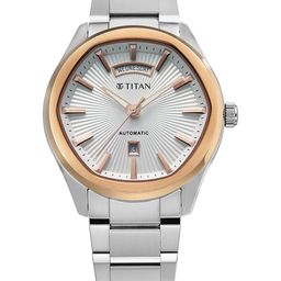 Titan Men Dial & Leather Bracelet Style Straps Analogue Automatic Watch 90209KM01-image-103