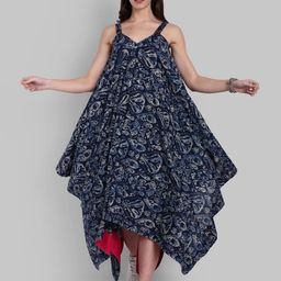 Mera Rang Women Ethnic Motifs Printed Shoulder Straps Maxi A-Line Oversized Dresses-image-68