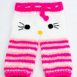 Knits & Knots  crochetEyes Design Full Length Bottom - Pink & White-image-13