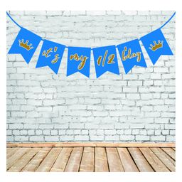 Funcart It's My 1/2 Birthday Banner Crown Design - Blue-image-11
