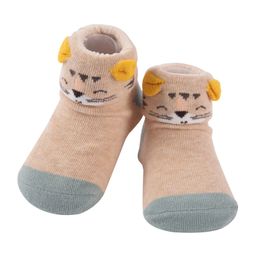 Yellow Bee Cat Face Design Ankle Length Anti Skid Socks - Brown-image-77