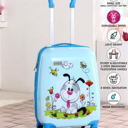 Babyhug Kid's Expandable Trolley Bag Cartoon Print Blue - 18 Inches-image-12