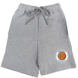 Wear Your Mind Graphic Basketball Print Shorts - Grey-image-5