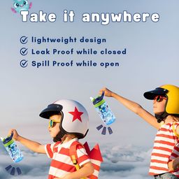 Tinker Squad Blue & White Single Tritan Printed Water Bottle image 5