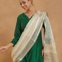 Fabindia Floral Printed Block Print Technique Dupatta-picture-7