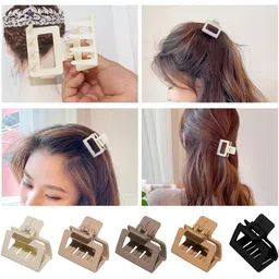 DIVASTRI Women Set of 4 Rectangular Claw Clip-picture-35