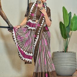 LeeliPeeri Designer Striped Zari Saree-picture-18