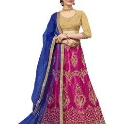 Maroosh Embroidered Thread Work Unstitched Lehenga & Blouse With Dupatta-1