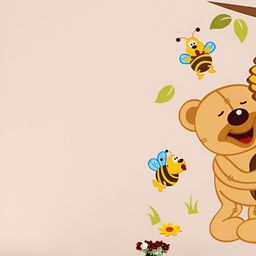 LANSTICK Brown & Yellow Printed Splash Proof Wall Sticker-2