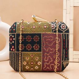 ARTKLIM Embroidered Box Clutch-picture-4